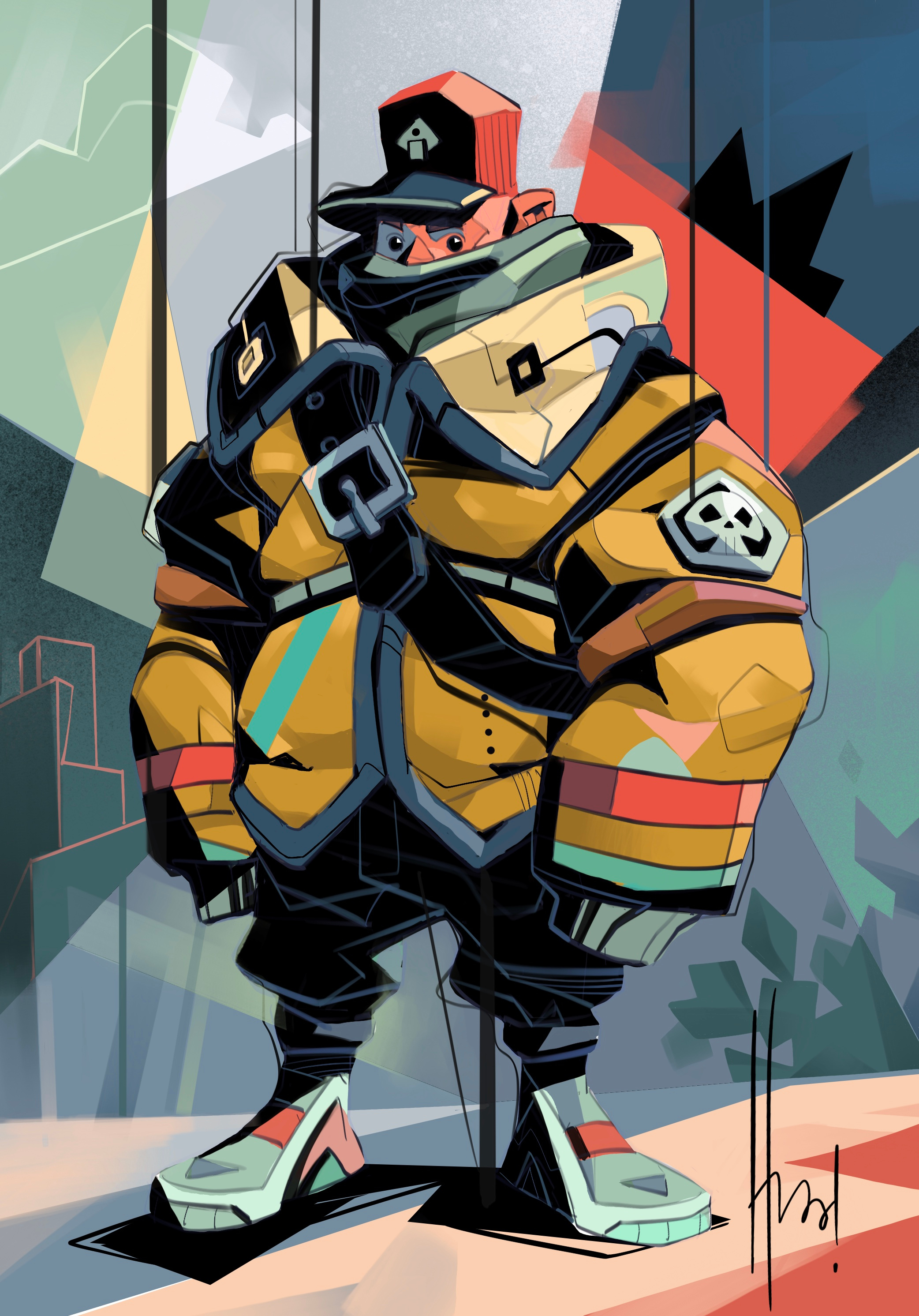 Boom Buster 💨 Rebound character design edgy graffiti style illustration urban outfit urban style