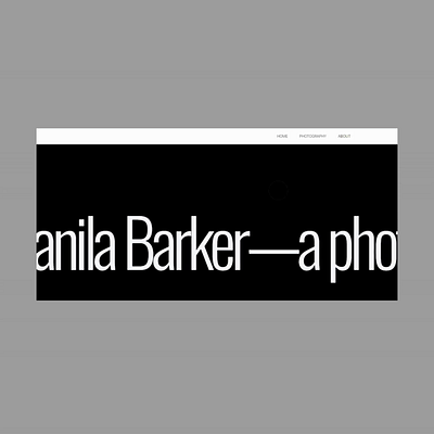 Photographer Danila Barker's portfolio website portfolio portfolio website portfolio website design ui uiux web design website design