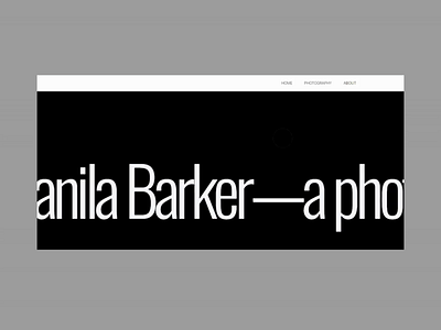 Photographer Danila Barker's portfolio website portfolio portfolio website portfolio website design ui uiux web design website design