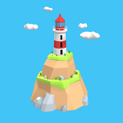 灯塔 3d animation lighthouse