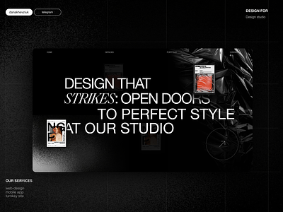 Home Screen for Design Studio agency design design agency design studio studio ui ux web web design web design agency web design studio