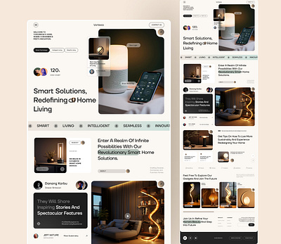 Smart Home Gadgets Landing Page Design app branding design graphic design icon minimal product design ui ux visual design web web design