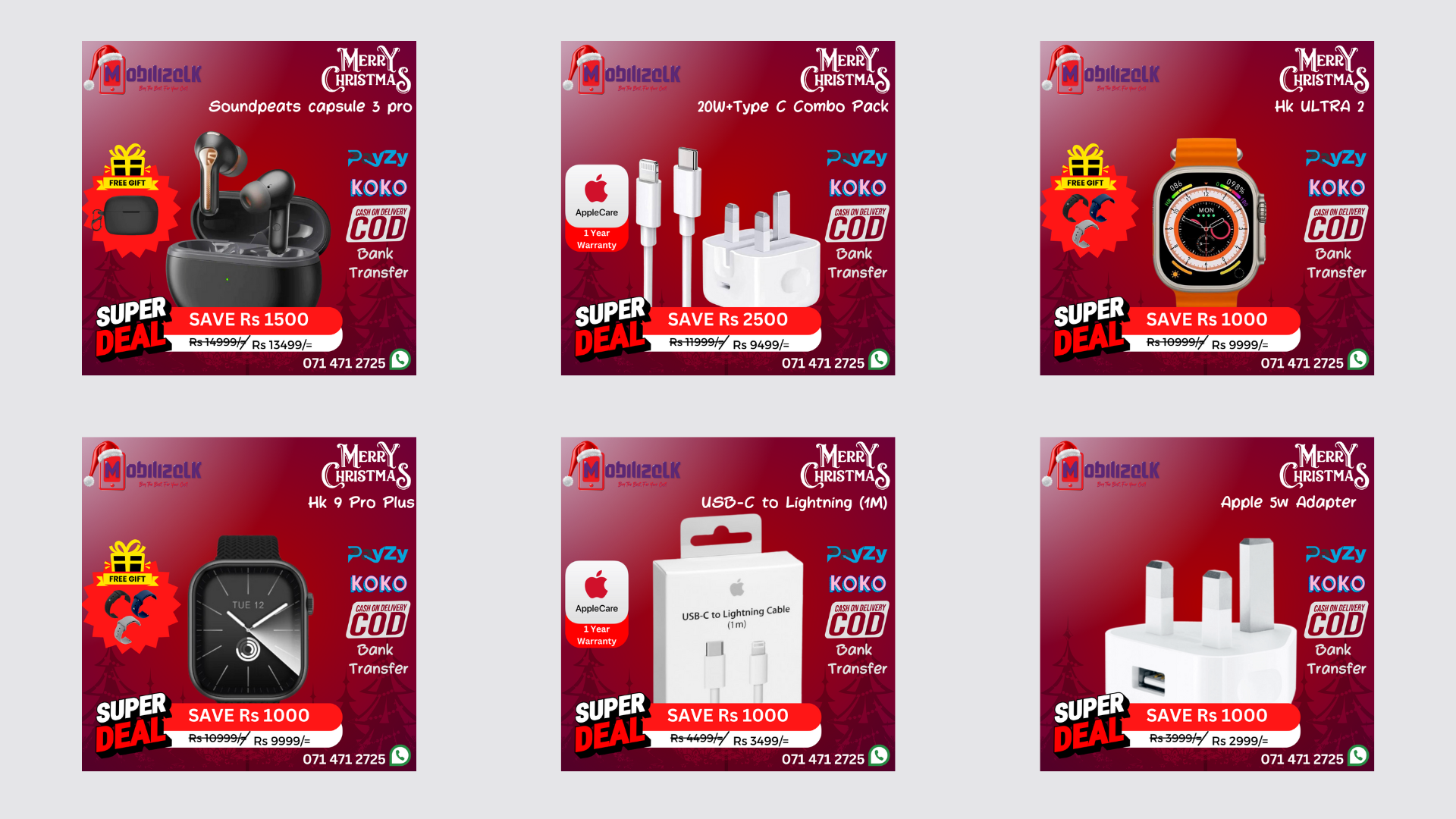 Christmas Electronic Sale - Social Media Post Designes branding christmas graphic design ui