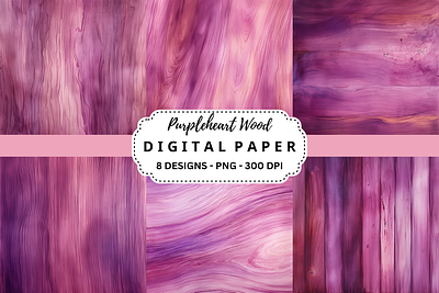 Purpleheart Wood Digital Paper tumbler wrap