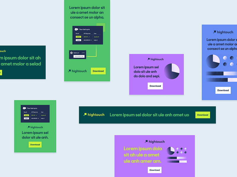 Hightouch brand and website refresh ads ai data design graphic design illustration logo social ui