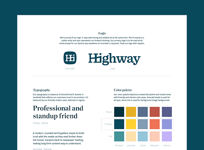 Highway brand and website refresh benefits brand guide branding design graphic design hr illustration logo small business ui vector