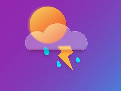 Glassmorphism design cloud color icon design glassmorphism glassmorphism design graphic design icon illustration lighting logo rain rainyday sun vector water drop weather weather illustration weather update