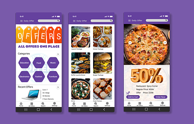 Offer App UI all offer app attractive design foods offer ui
