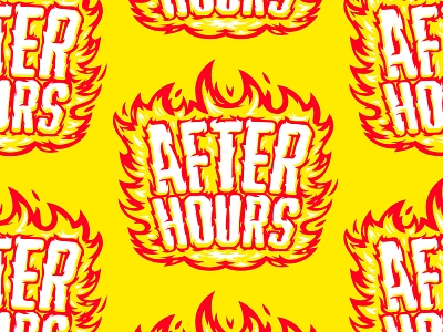 After Hours after hours fire illustration illustrator the creative pain type vector