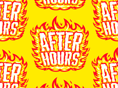 After Hours after hours fire illustration illustrator the creative pain type vector