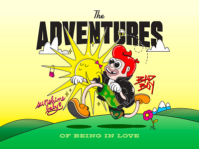 Adventures of Sunshine Baby & Bad Boy branding cartoon design illustration illustrator the creative pain vector