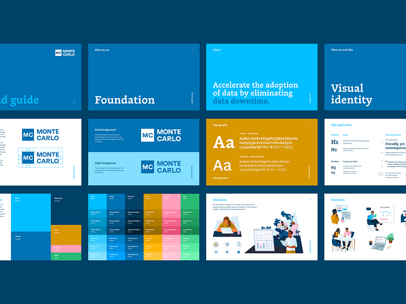 Monte Carlo brand and website refresh brand guide brand guidelines branding data design graphic design guidelines illustration logo ui ux