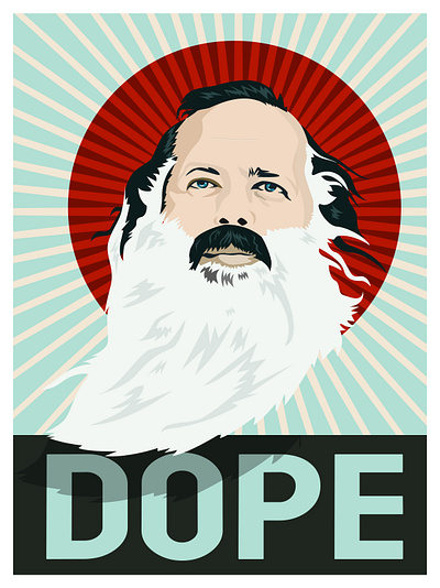 Dope Rick Rubin Poster character design dope fun illustration portrait poster rick rubin vector