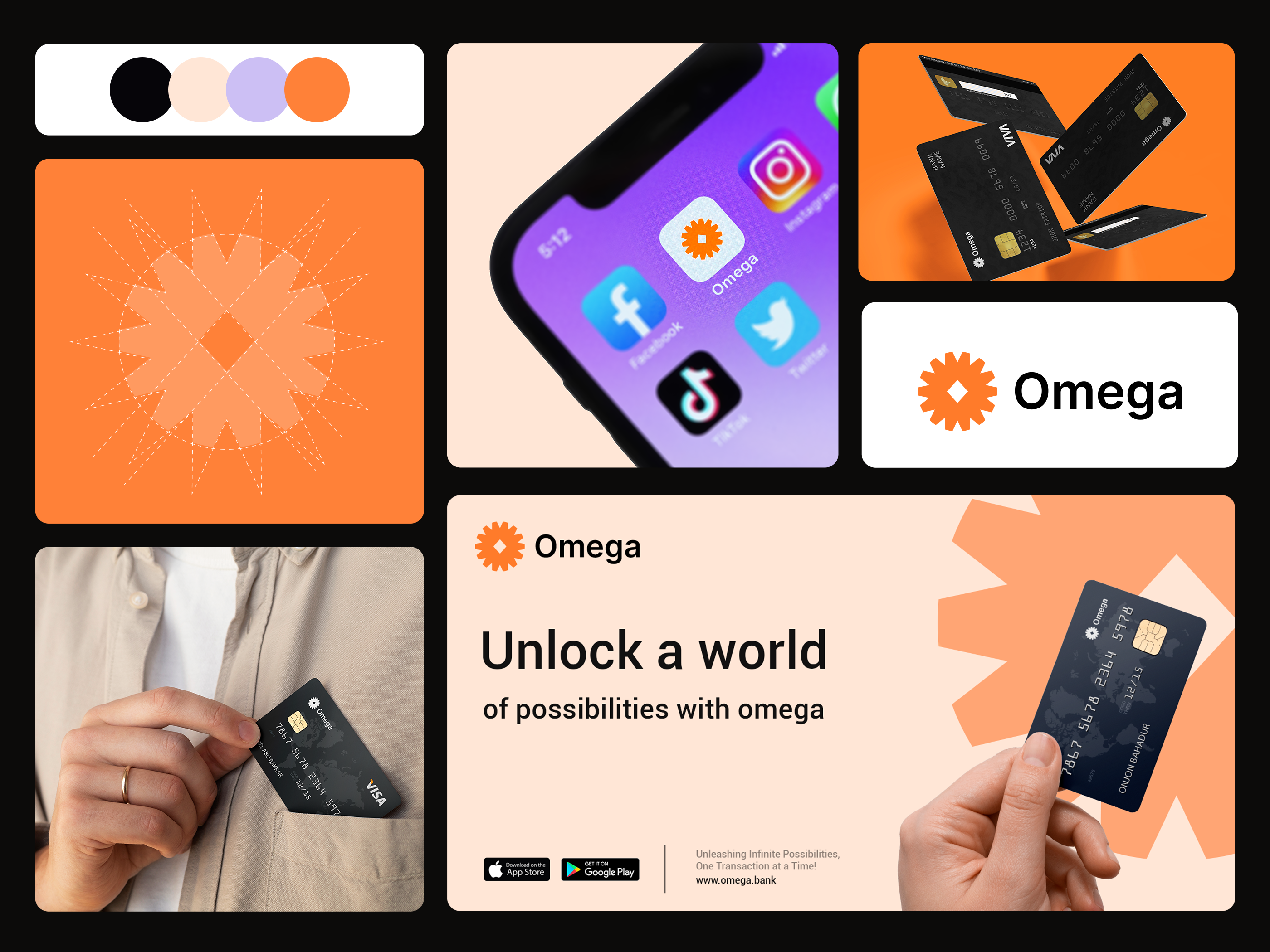 Omega Banking Branding by Obr design for Buraq Lab on Dribbble