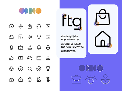 ODIDO — Iconography System ai brand branding custom design geometric guide guidelines icon iconography icons odido responsive system tier tiered typography ui web