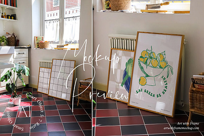 Interior Frame Mockup -Paris Kitchen horizontal mockup interior frame mockup interior mockup interior room mockup interior scene mockup interior wall mockup kitchen mockup landscape frame mockup landscape mockup poster frame mockup print mockup vertical mockup