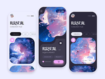 Rascal collection hub branding clean digital design graphicdesgin minimal minimalist ui ux webdesign