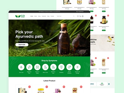 Ayurvedic Website Design ayurvedic website design figma landing page landing page design ui uiux website design