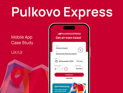 Pulkovo Express - Case Study app product design travel ui user experience ux