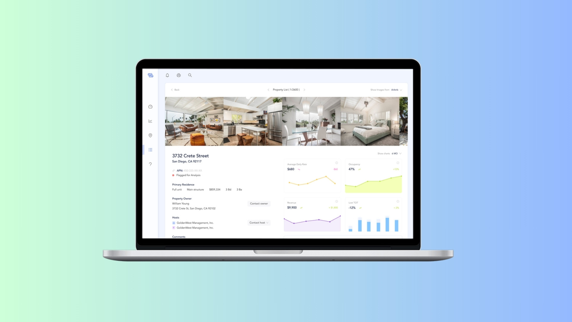 Dashboard Design for Rental SaaS Application application design art direction branding interactive design product design ui ux visualization