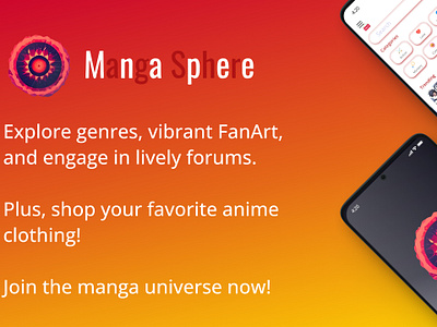 MangaSphere: Where Stories Come to Life anime forum anime lovers app design comic app content design design ecommerce fanart manga manga app manga app design manga app ui mangaart mobile ui mockup otaku reading app ui ux webtoon