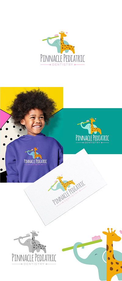 Pinnacle Pediatric Logo clean design logo minimal minimalist modern simple simple clean interface