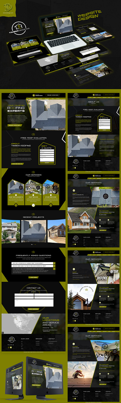 Timber Roofing website design 3d branding design graphic design landingpage modern design motion graphics timber website design ui webdesign webpagedesign website website design