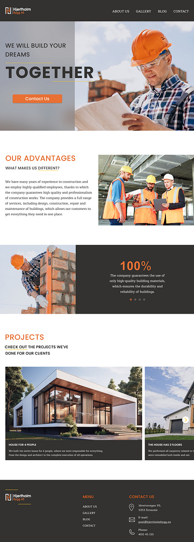 Home page for a construction company figma homepage homepage design landing landing page design landing pagt design redesign ui ux design uiux design webdesign website website design