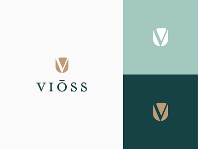 Logo design for Vioss hotel logo logo design luxury luxury stay travel v vacation