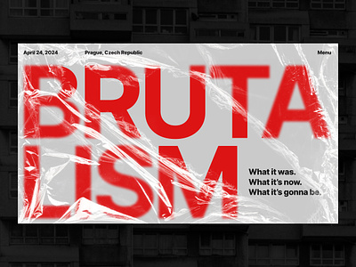 Brutalism bold brutalism concept desktop exhibition exploration hero hero section ui ux web website
