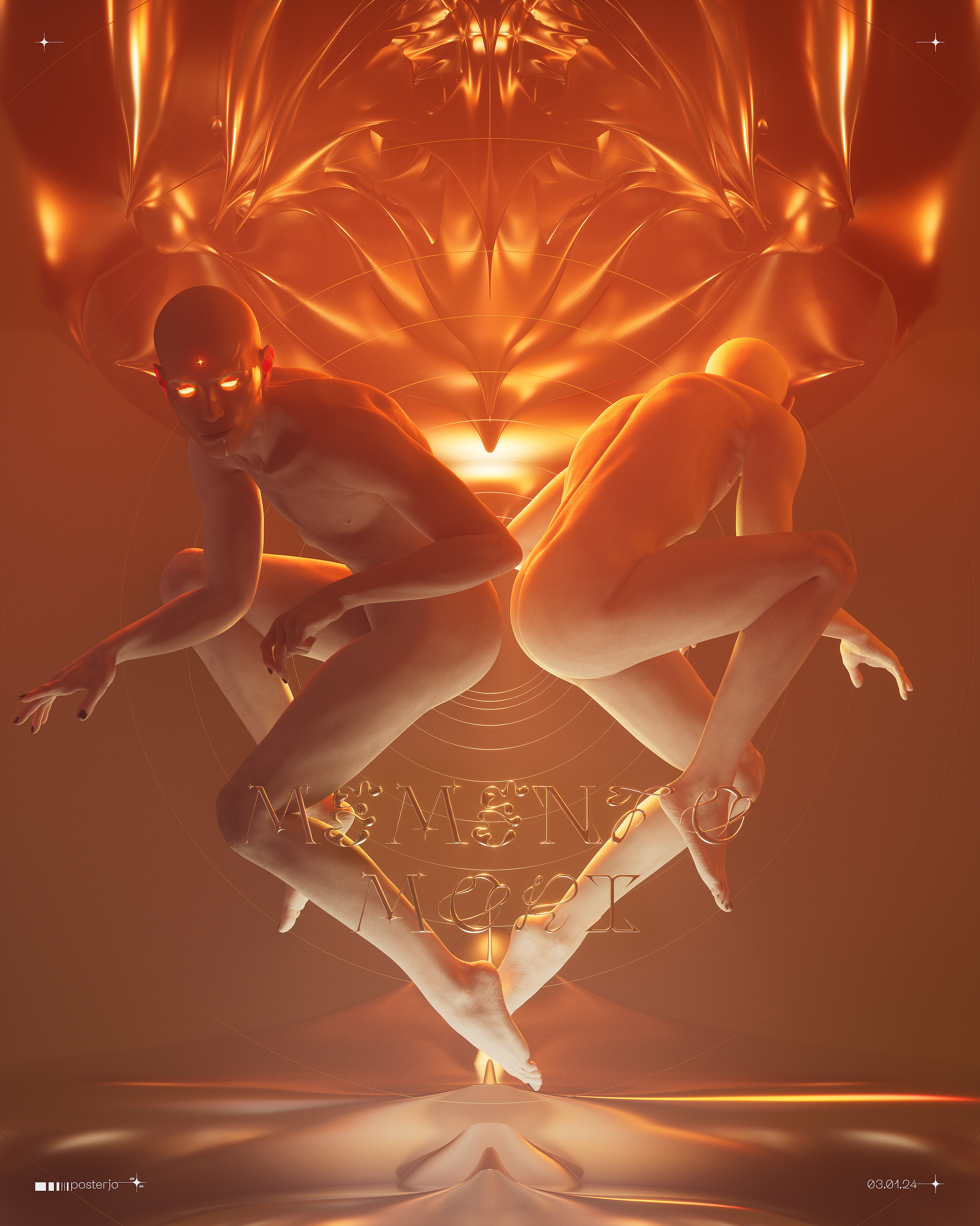 Memento mori - 03.01.24 3d 3dart blender c4d chrometype cinema4d joan sterjo joansterjo neuegothic octane posterjo sterjo