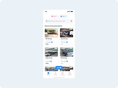 Concept for a Parking App app ui ux