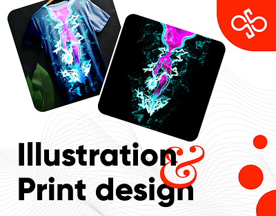 Illustration & print design art branding design fashion graphic design illustration illustrator photoshop print print design t shirt ui ux vector