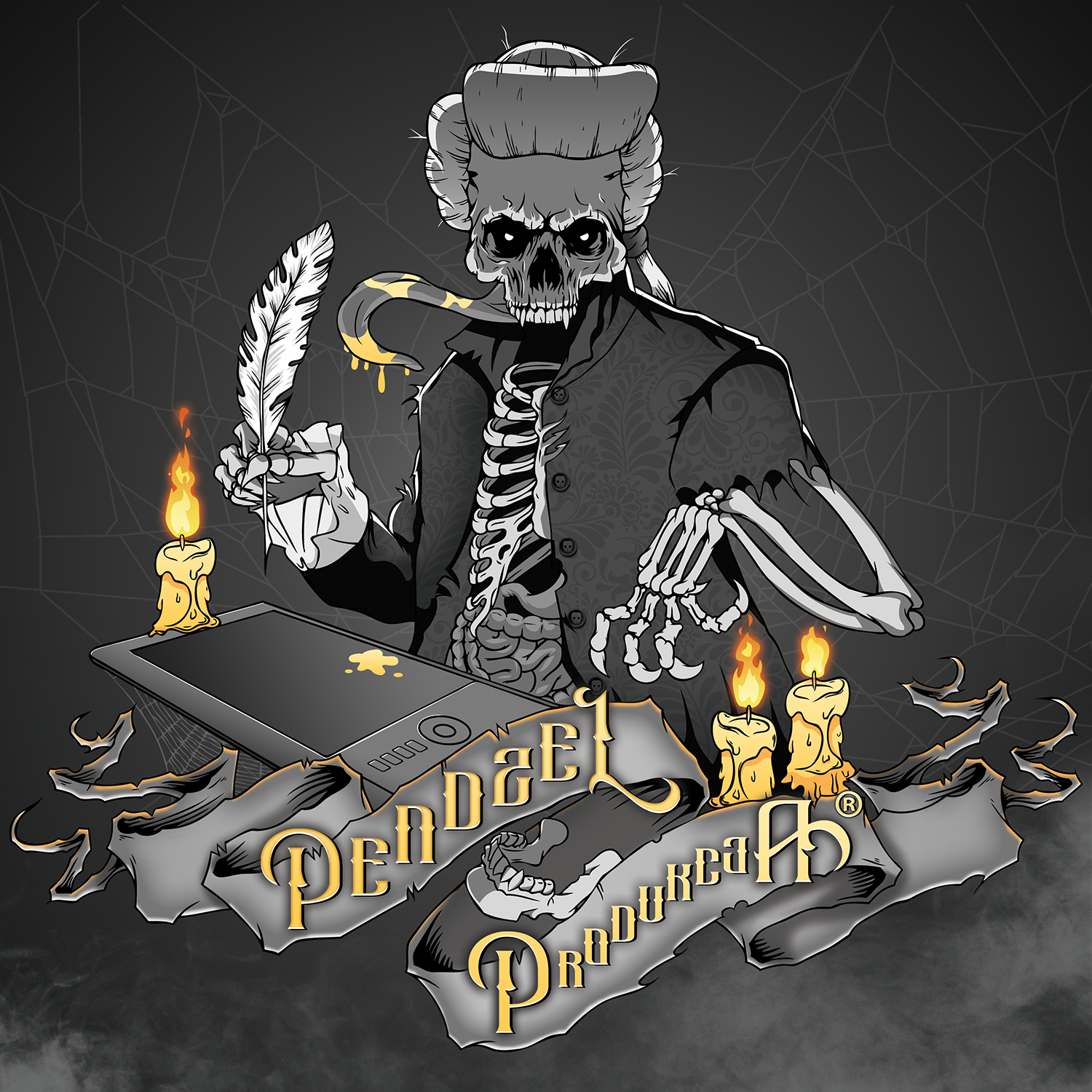 Pendzel Produkcja - Skull Face logo & animation