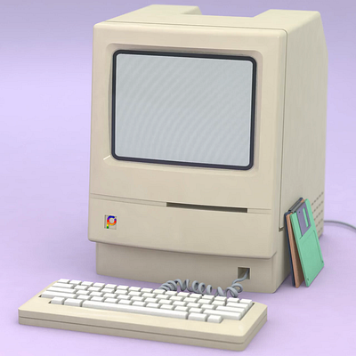 Render - Macintosh Classic 3d art animation apple c4d dream home financial floppy disk macintosh macpaint mortgage vintage
