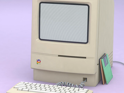 Render - Macintosh Classic 3d art animation apple c4d dream home financial floppy disk macintosh macpaint mortgage vintage