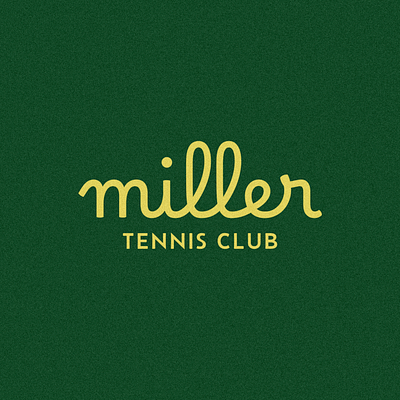Miller Tennis Club brand identity branding design logo minimal tennis type typography