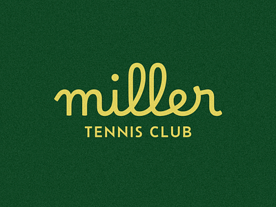 Miller Tennis Club brand identity branding design logo minimal tennis type typography