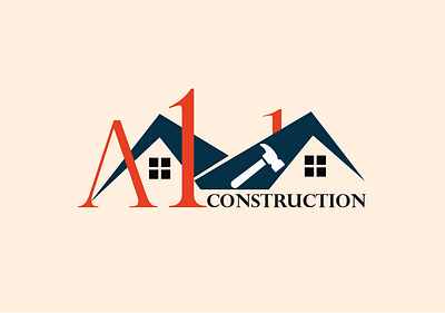 A1 Construction Logo with Guidelines branding design graphic design illustration logo typography ui vector