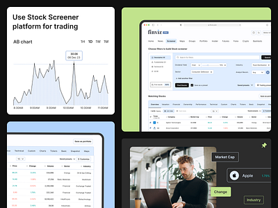 Finviz Redesign - web platform for investors and traders finance redesign ui ux website design