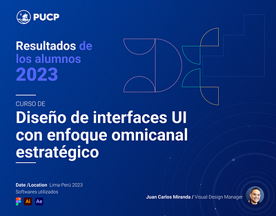 Resultados de los alumnos 2023 PUCP behance branding education graphic design hatypostudio interface logo ui uidesign ux