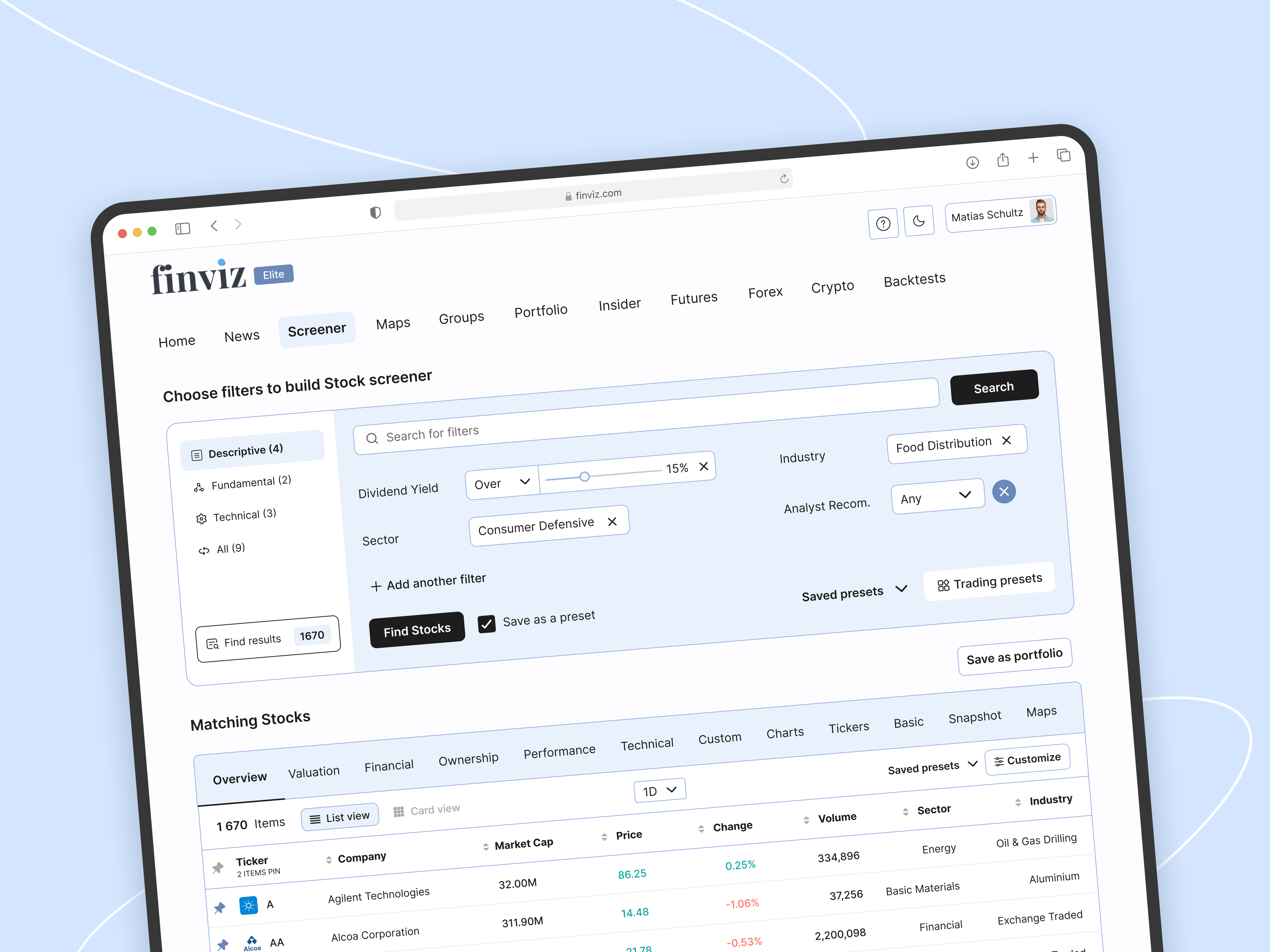 Finviz Redesign - web platform for investors and traders by Yuliia Zhukova  on Dribbble