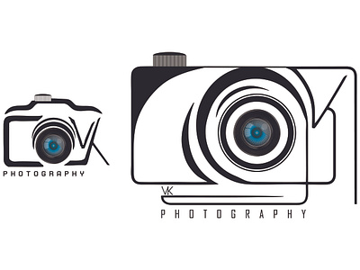 VK Photography Logo branding character graphic design logo motion graphics photography ui ux vector