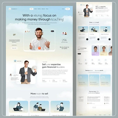 Landing Page animation branding ui