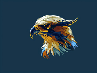 Eagle Head eagle hand drawn artwork illustration logo vector