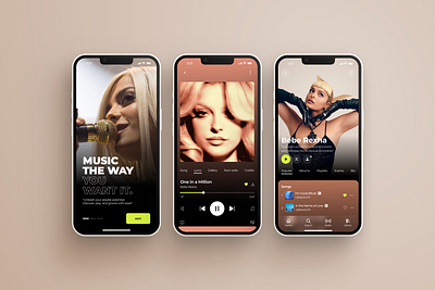 Music Streaming App Concept design freelance designer freelance ux designer music app music streaming app streaming app ui user experience user interface ux