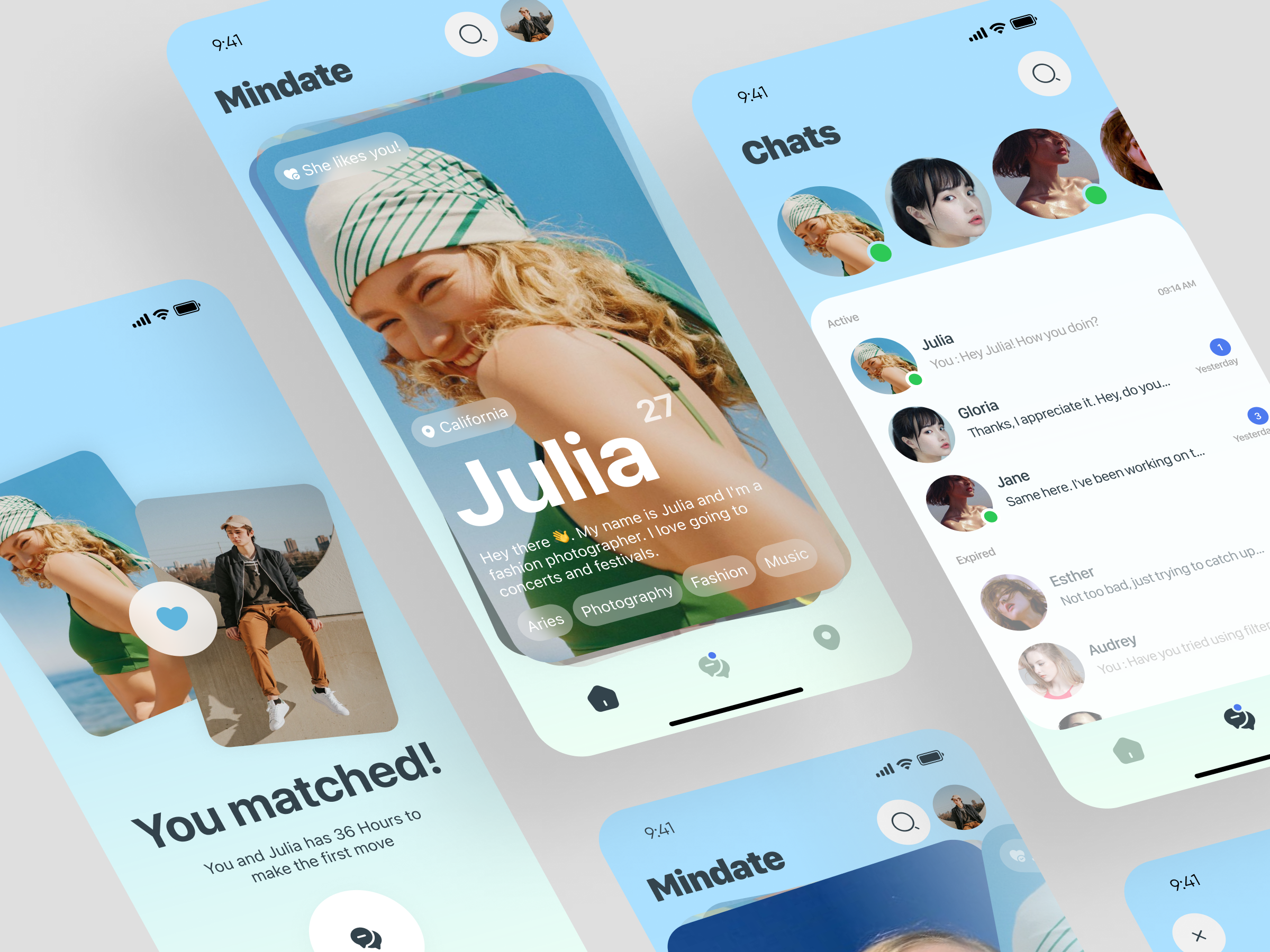 Mindate - Dating App app app design chat chats date dating dating app dating match dating mobile app gender love match matching mobile mobile app profile sex social media ui ux
