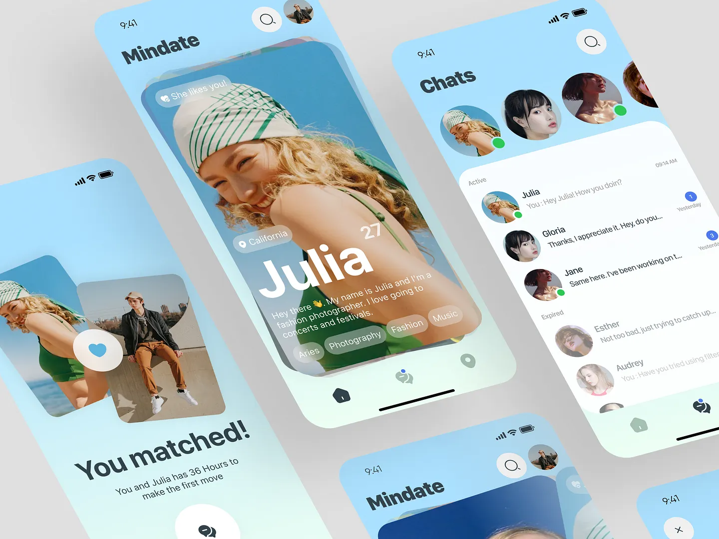 Mindate: A Modern Dating App Design for Connection