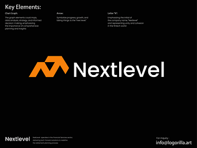 Nextlevel analytic chart data finance fintech growth level logo moving next success up upword