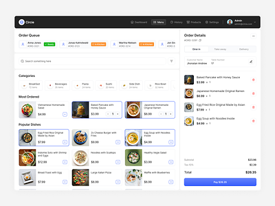 Cirice - POS Dashboard 🍣 admin admin dashboard cashier cashier app checkout culinary app dashboard menu app minimal point of sales pos app pos dashboard ui ux